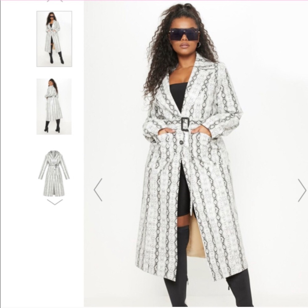 Pretty little thing plus size faux snake jacket